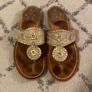 Jack Rogers Gold Sandals